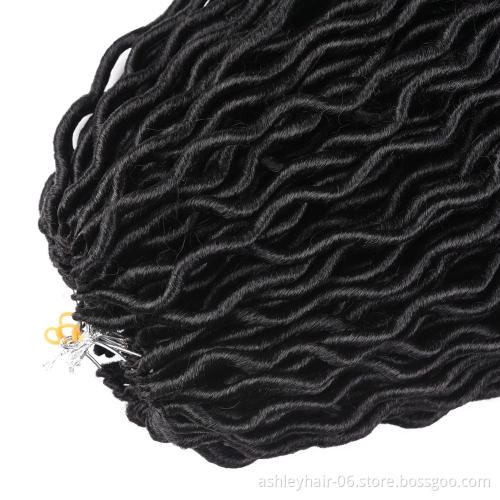 18 Inch High Quality Curly End Goddess Synthetic Hair Crochet Faux Locs